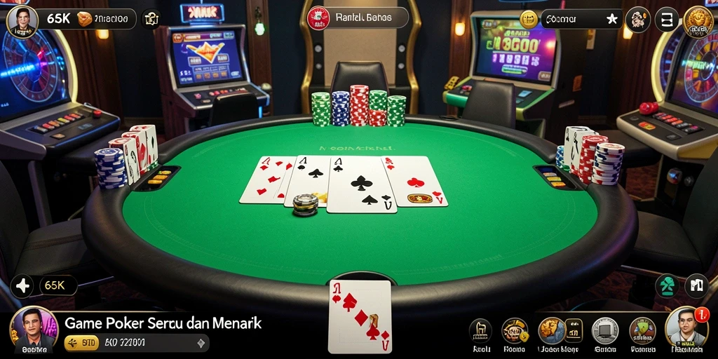 Tampilan gameplay Poker yang menarik dan mendebarkan di 66K.