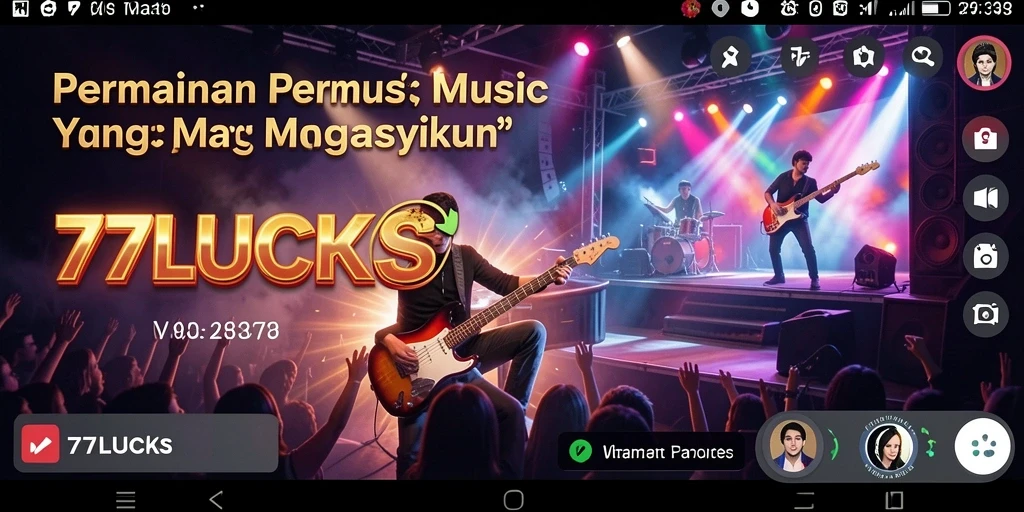Screenshot gameplay 77LUCKS menampilkan interaksi musik yang mengasyikkan.