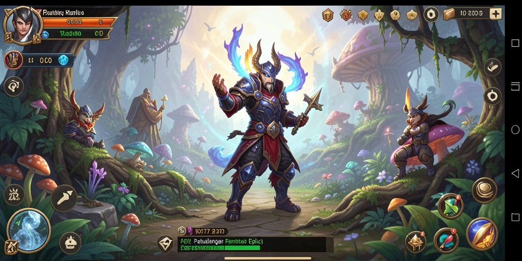 Tampilan screenshot API77 menampilkan aksi pertarungan mendebarkan di dunia RPG.