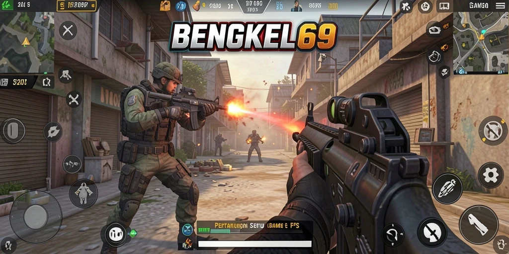 Tampilan seru dari pertempuran intens dalam BENGKEL69.