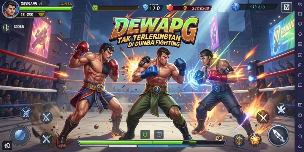 Screenshot DEWAPG menampilkan aksi pertarungan yang memukau.