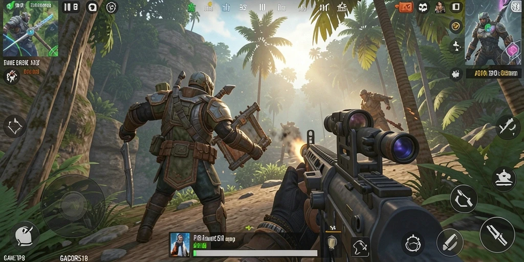 Tampilan seru gameplay GACOR518 dalam aksi TPS.