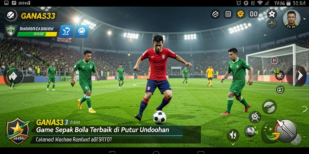 Tampilan utama GANAS33 yang mendebarkan dengan aksi sepak bola.