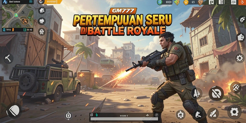 Screenshot menampilkan aksi pertempuran intens di pulau GM777.