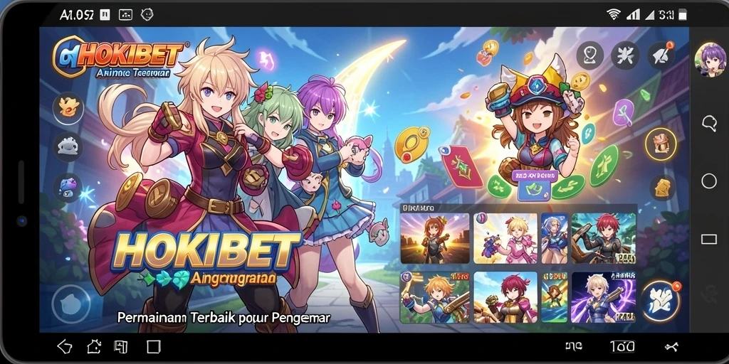 Gameplay HOKIBET menampilkan karakter anime dalam aksi yang menegangkan.
