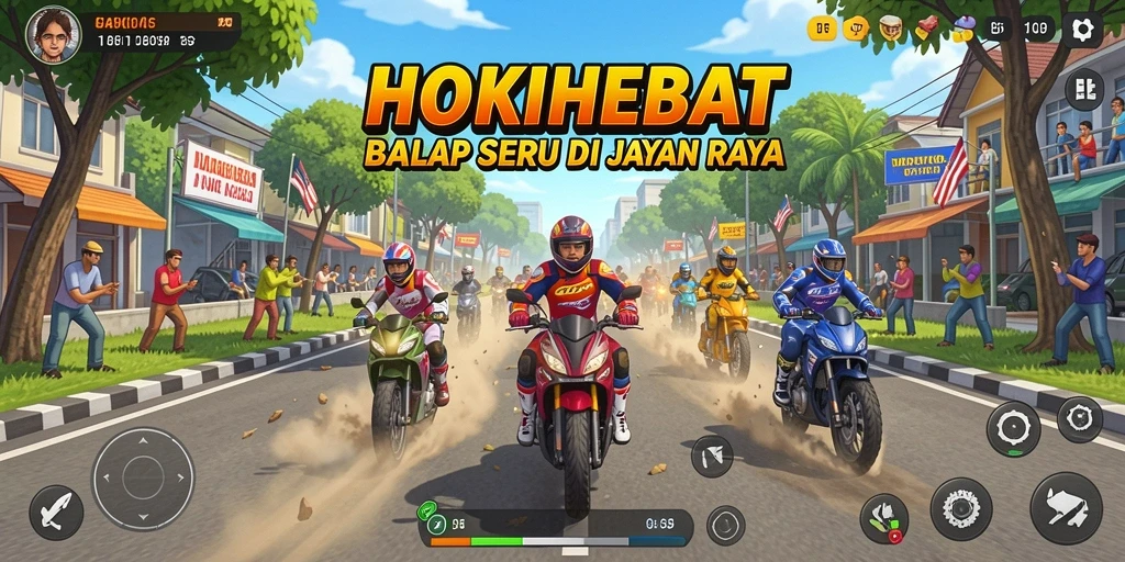 Tampilan menarik dari balapan cepat HOKIHEBAT yang mendebarkan.
