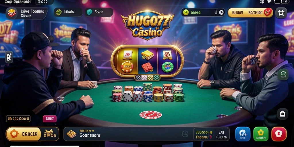 Tampilan gameplay Live Casino HUGO77 yang menarik dan interaktif.