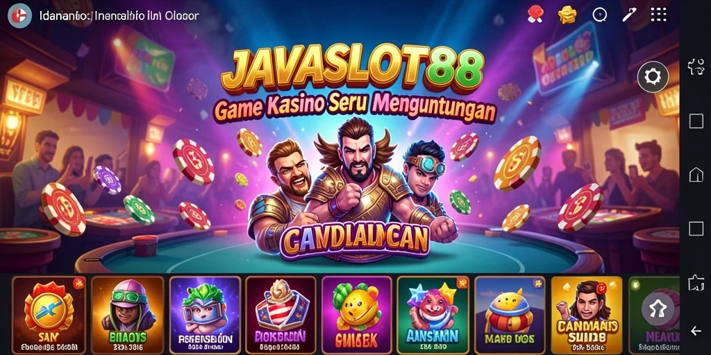 Tampilan gameplay seru dari JAVASLOT88 yang menggembirakan.