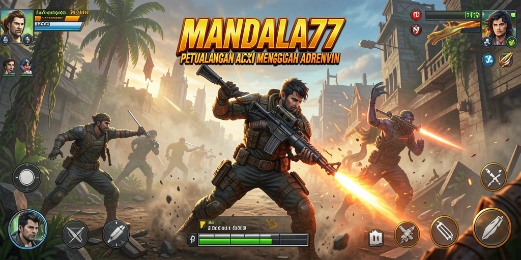 Tampilan gameplay MANDALA77 yang penuh aksi dan seru.