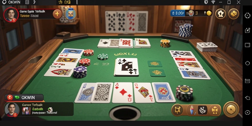 Tampilan gameplay Gaple yang seru dan mengasyikkan di OKWIN.