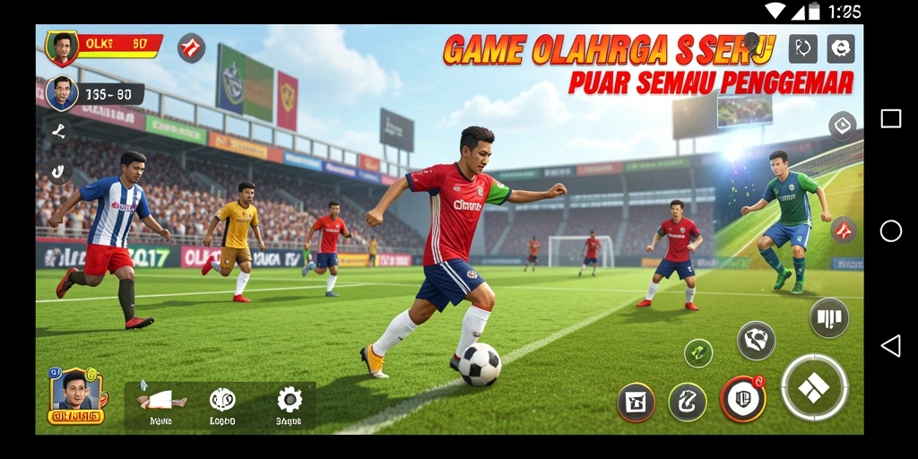 Tampilan gameplay OLX17 yang mendebarkan dalam suasana olahraga.