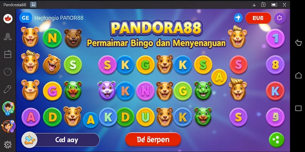 Tampilan gameplay seru di PANDORA88 saat bermain Bingo.