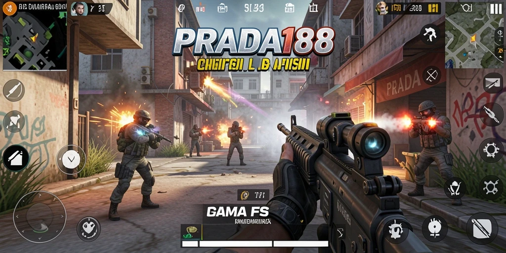 Gameplay menembak yang seru dan mendebarkan di PRADA188.