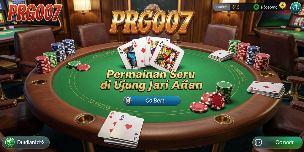 Tampilan gameplay seru pada aplikasi poker PRG007.