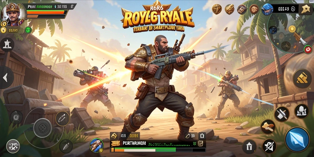Gameplay seru R6R6 dalam pertarungan Battle Royale.