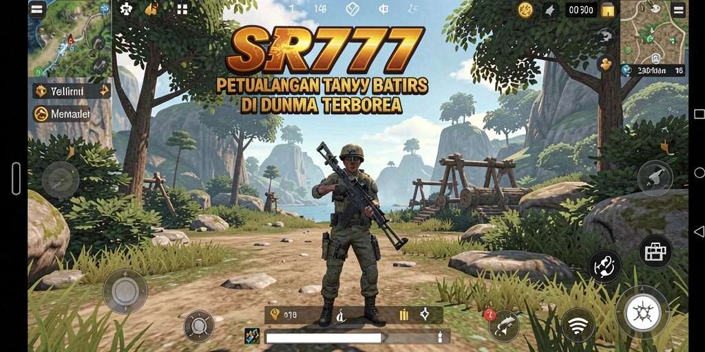 Tampilan dinamis dari petualangan dalam game Open World.