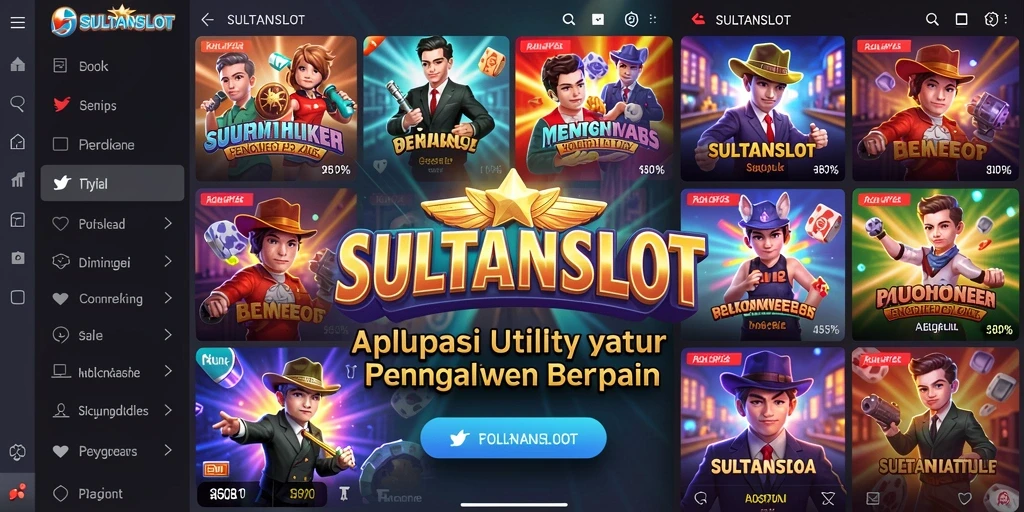 Tampilan antarmuka SULTANSLOT yang menarik dan informatif.