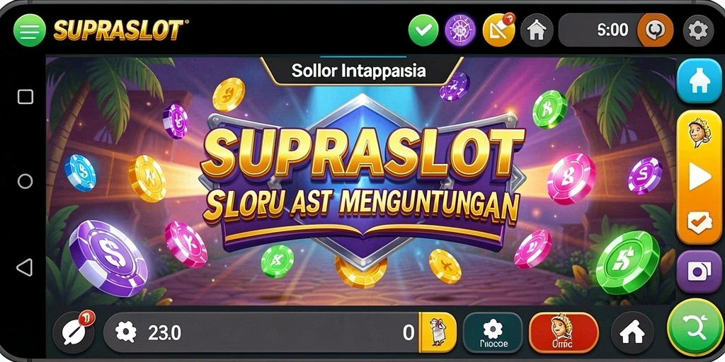 Tampilan gameplay menarik dari SUPRASLOT yang penuh warna.