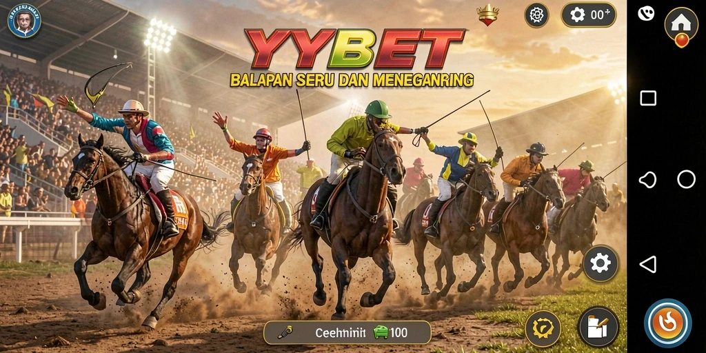 Tampilan balapan seru di YYBET dengan grafik menawan